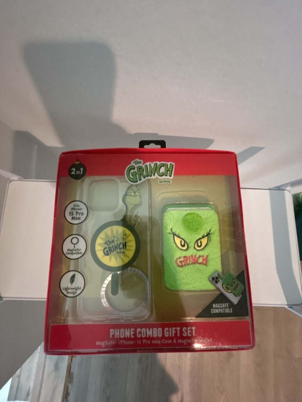 CultureFly The Grinch iPhone 15 Pro Max MagSafe Phone Case and Wallet Bundle